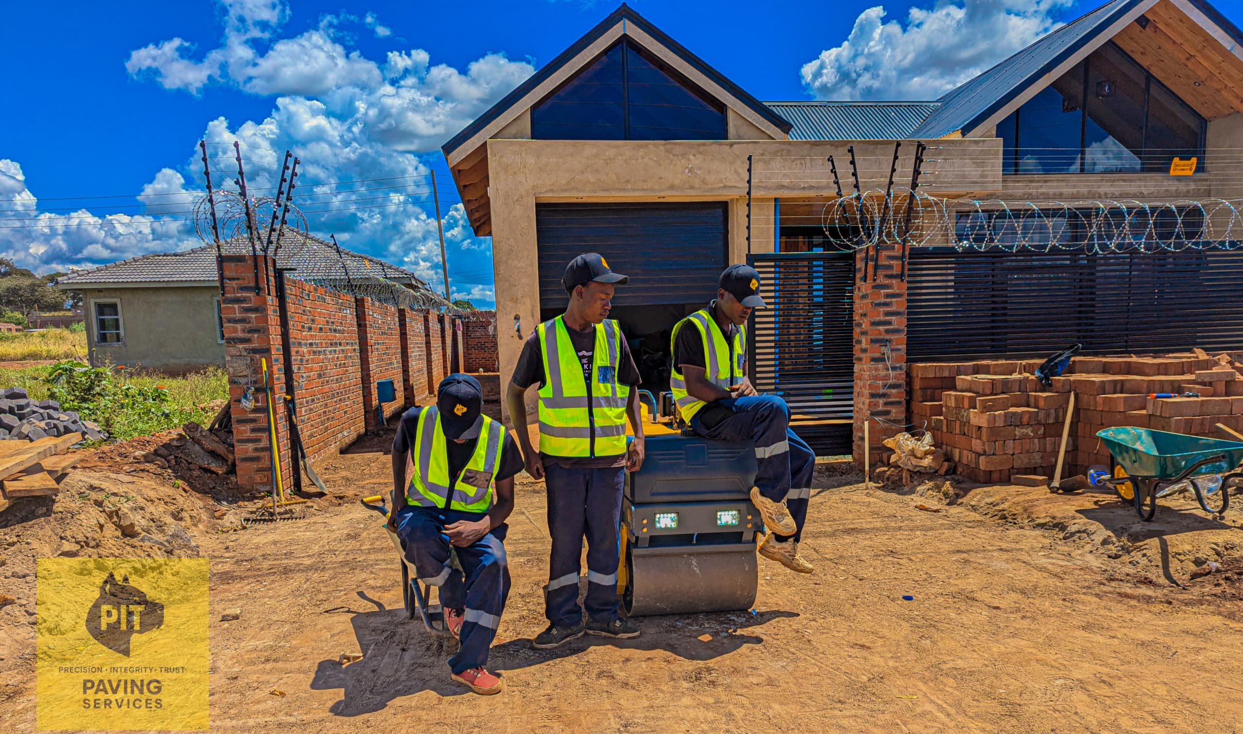 Parking area paving in Zimbabwe
